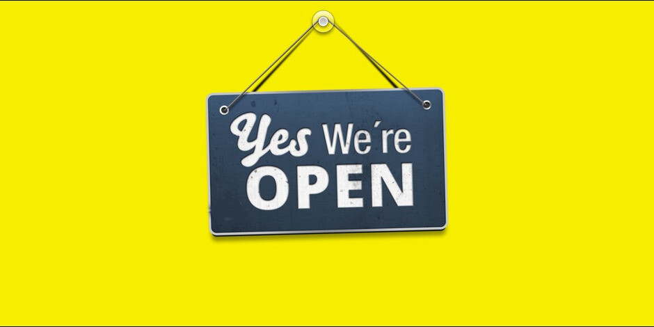 WE'RE OPEN - Summer Bank Holiday Monday 26th August 